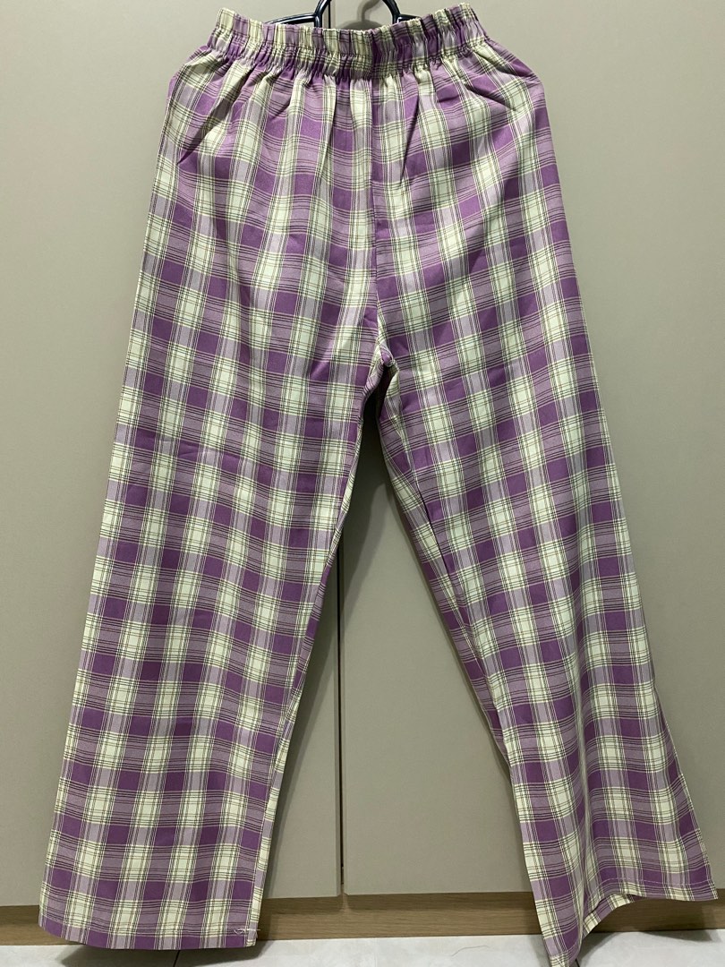 Purple Plaid Pants Men - Slim Fit Tartan Pants