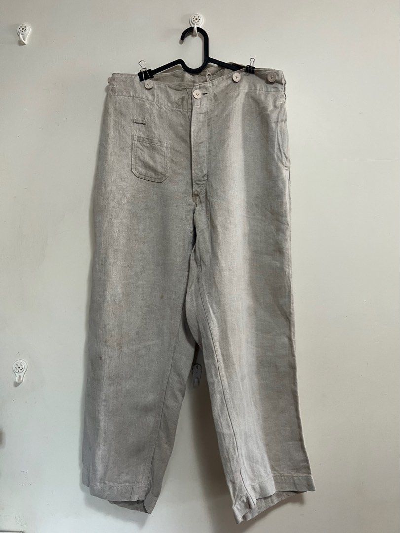 RARE]WWII german army drillich hbt linen trousers 40s vintage ww2