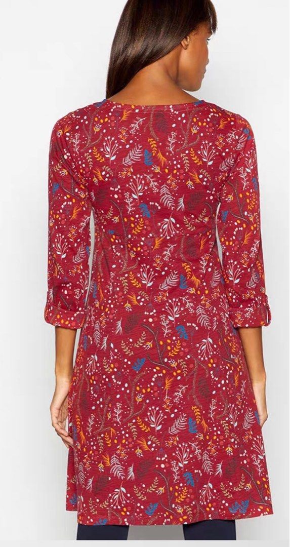 Red floral cheap dress short