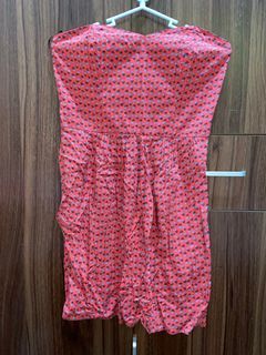 Red Patterned TubeDress