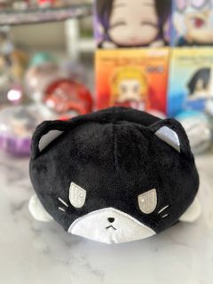 Reversible / Two Sided Face Black Cat Plushie Toy