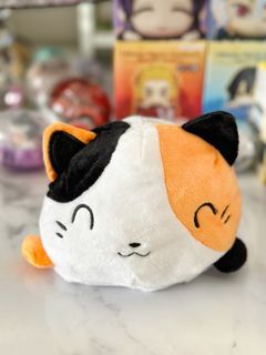 Reversible / Two Sided Face Orange & White Cat Plushie Toy