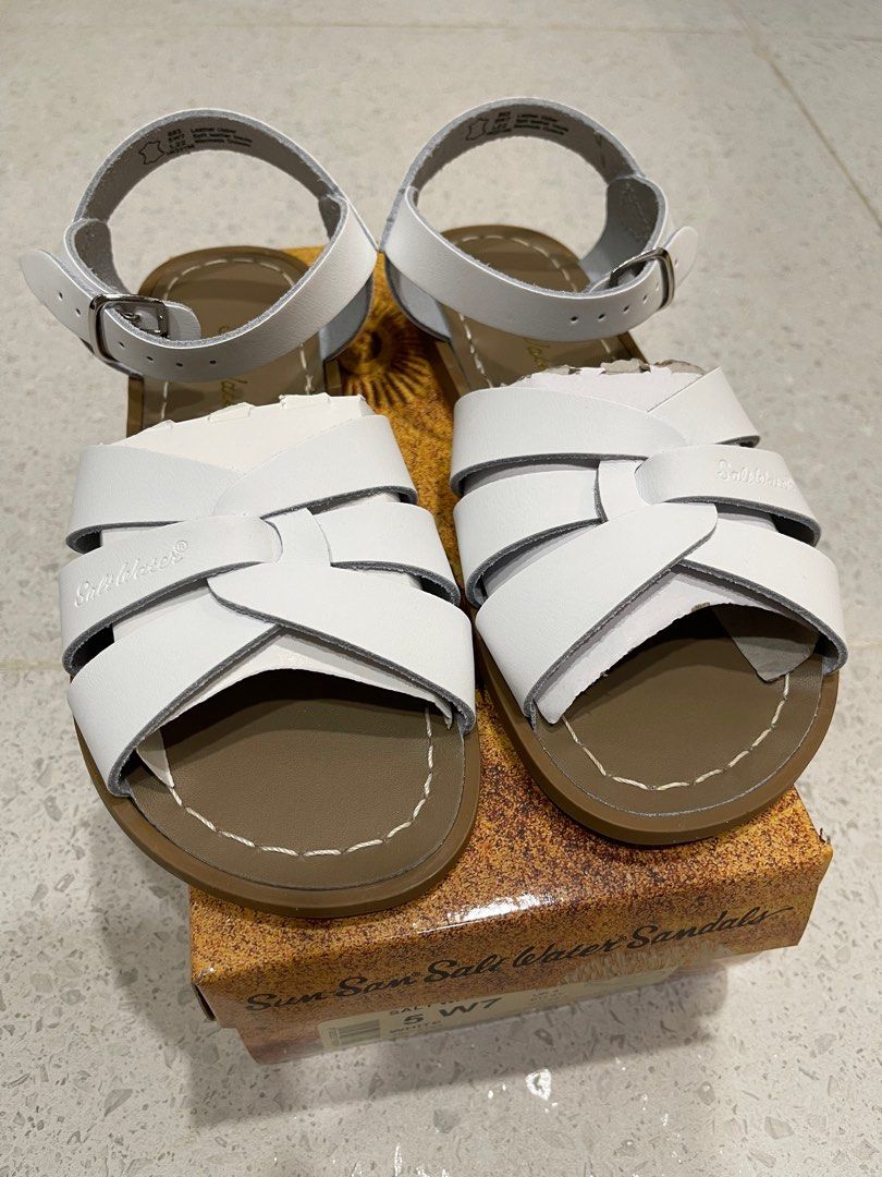 White saltwater clearance sandals