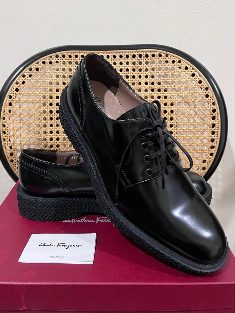 New Salvatore Ferragamo Derby F.Gomma Tuxedo Shoes Men s Fashion