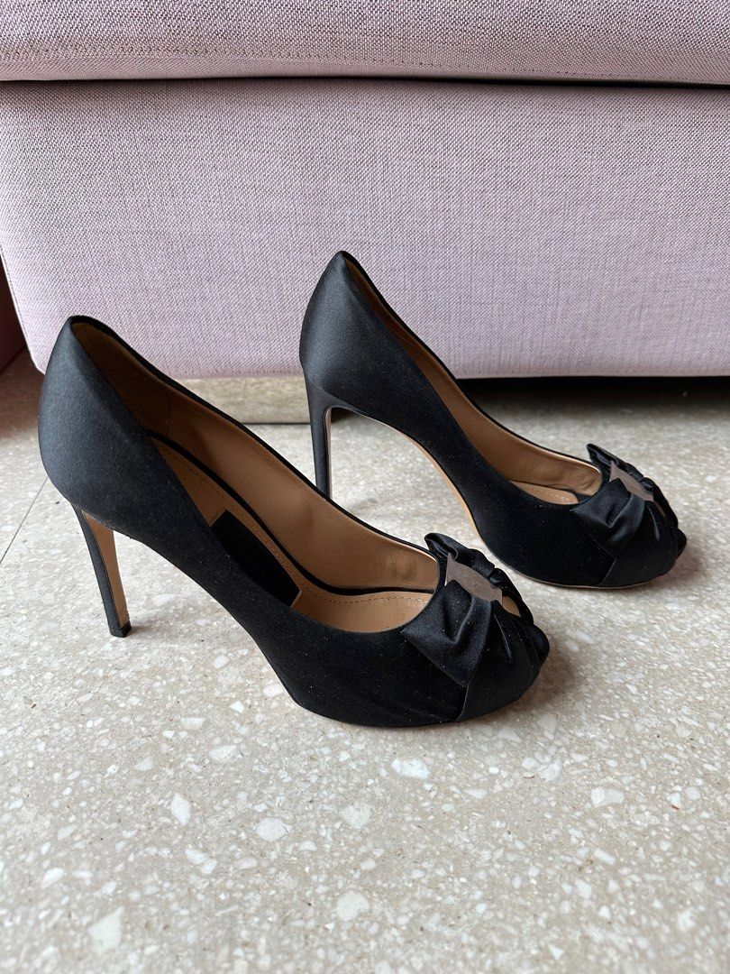 Ferragamo peep toe pumps top