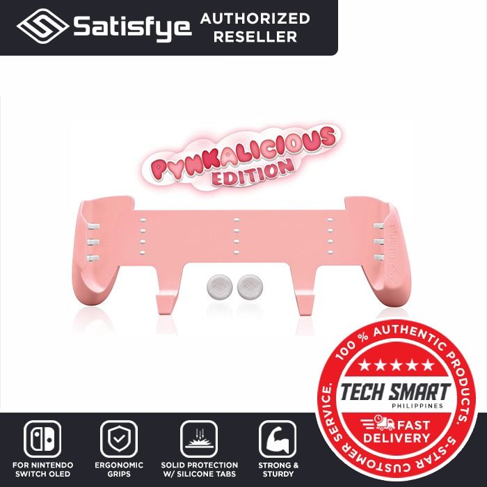 Satisfye - ZenGrip Pro Gen 3 OLED, a Switch Grip Compatible with Nintendo Switch - Comfortable & Ergonomic Grip, Joy Con & Switch Control (Category: Cases & Covers) located in Las Pinas. Submitted by techsmartph (Listing ID 1250272629, Image 2). Description: Black - PHP 2399 Pynkalicious - PHP 2399 Mythic Edition - PHP 2599 * OUR NEW ANTI-SCRATCH silicone tabs floating solution keeps your Switch from coming into direct contact with the Switch gri