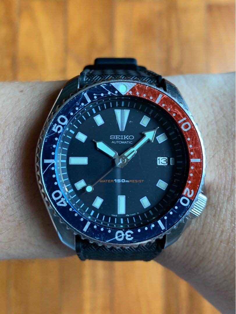 Seiko 7002 Pepsi Diver Men s Fashion Watches Accessories