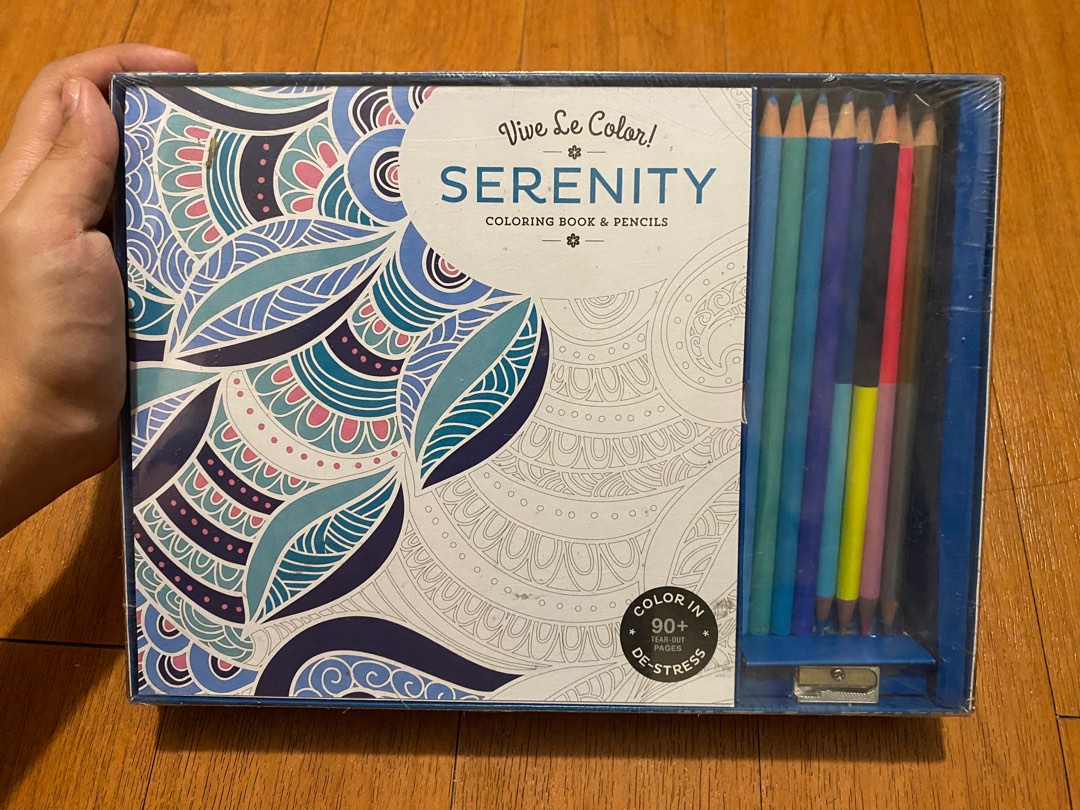 Serenity Coloring Book and Pencils on Carousell