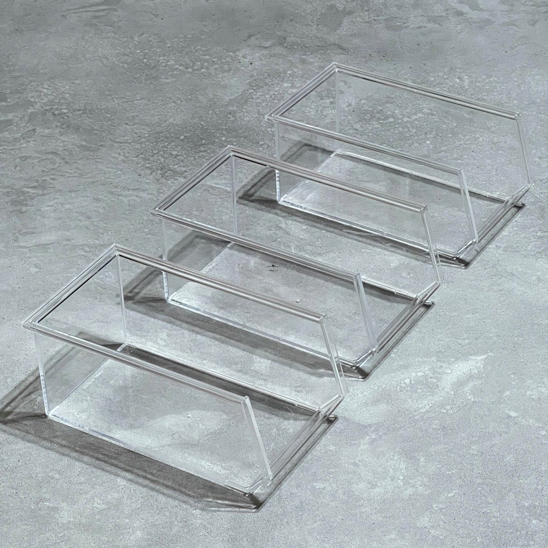 Set of 3 Daiso Clear Stackable Storage, Furniture & Home Living, Home ...