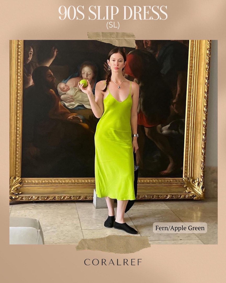 Pale green slip dress online