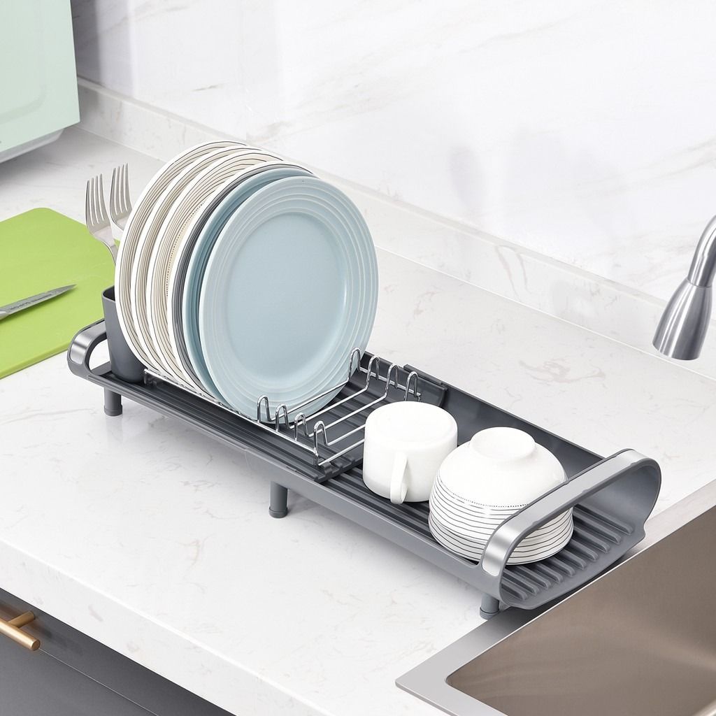 60-110cm Dish Drying Rack Over Sink,Drainer Shelf for Kitchen