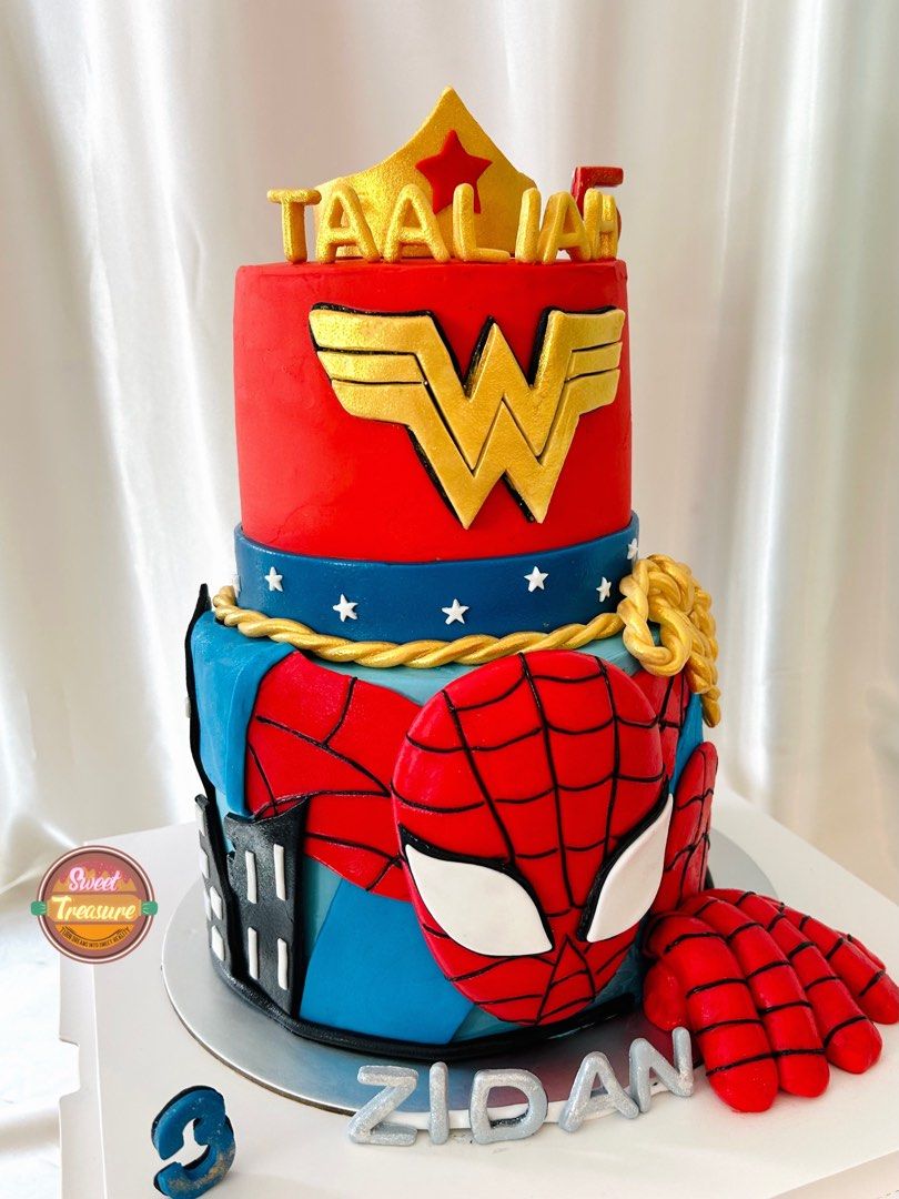 Online Spiderman and Batman 5 Number Cake Delivery in Ghaziabad