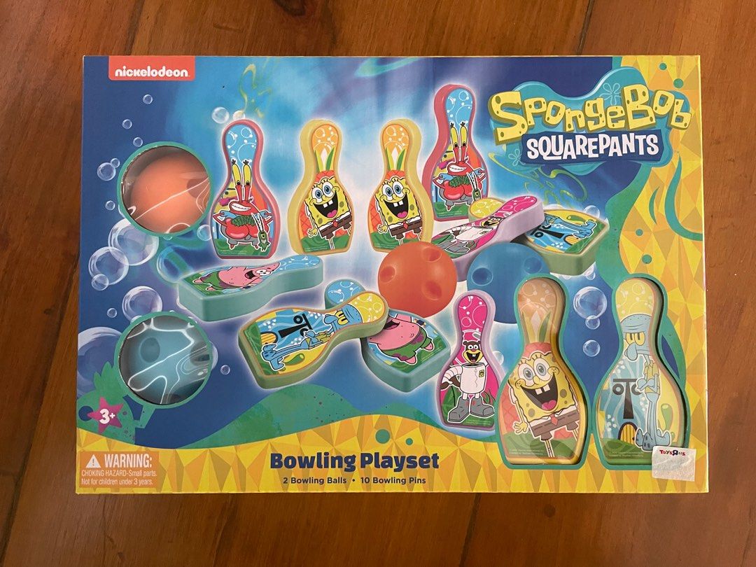 Spongebob Bowling Set, Hobbies & Toys, Toys & Games on Carousell