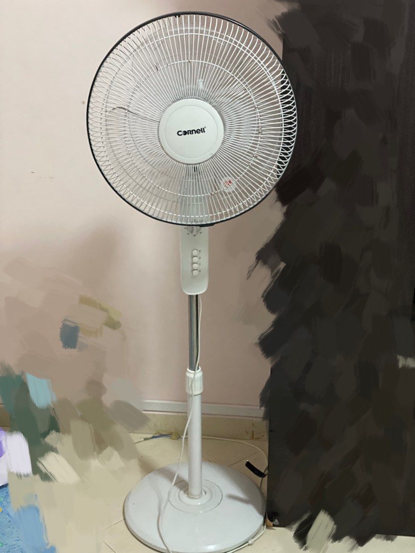 White Standing Fan, Furniture u0026 Home Living, Lighting u0026 Fans, Fans on  Carousell