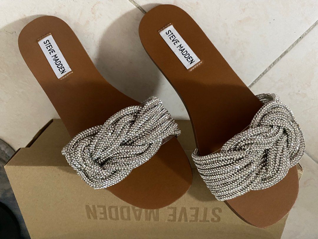 Steve Madden Adore Rhinestone Sandal, Women's Fashion, Footwear