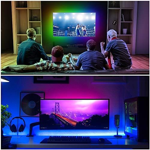 WenTop LED Strip Lights 5m RGB Bluetooth Light Strip with Remote Music Sync App Control LED Lights for Bedroom Home Party