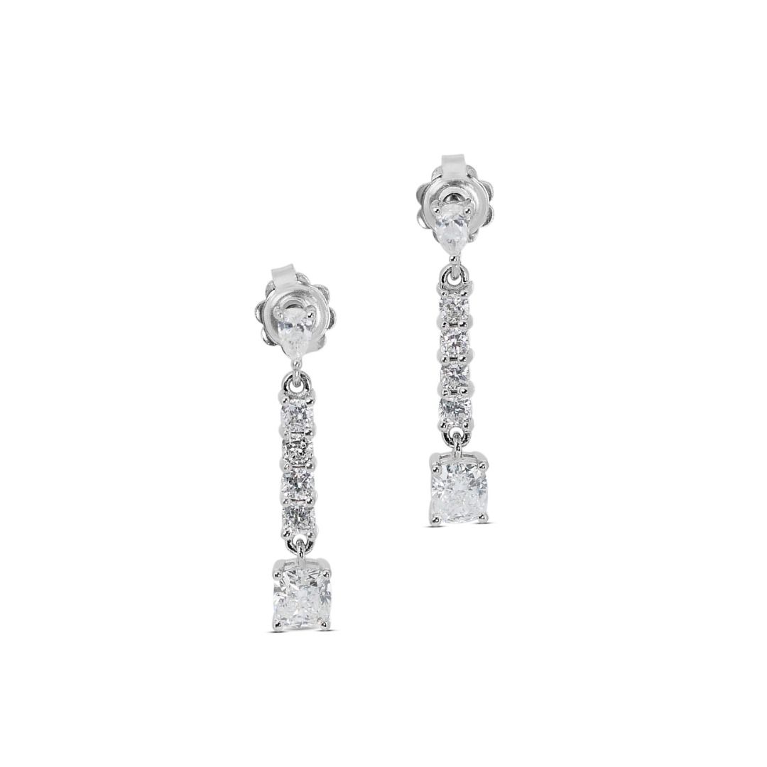 Dangling discount diamond earrings