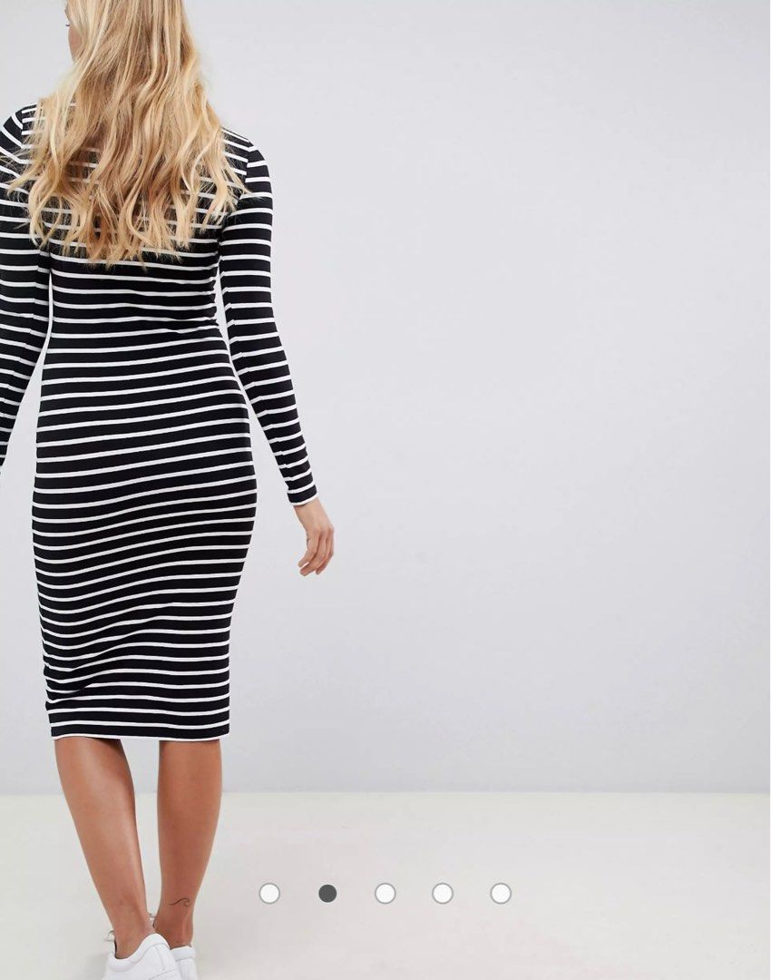 superdry stripe midi dress Jersey Midi Superdry Stripe Midi Dress Superdry Rib Bodycon Midi Dress In Richest Navy Stripe