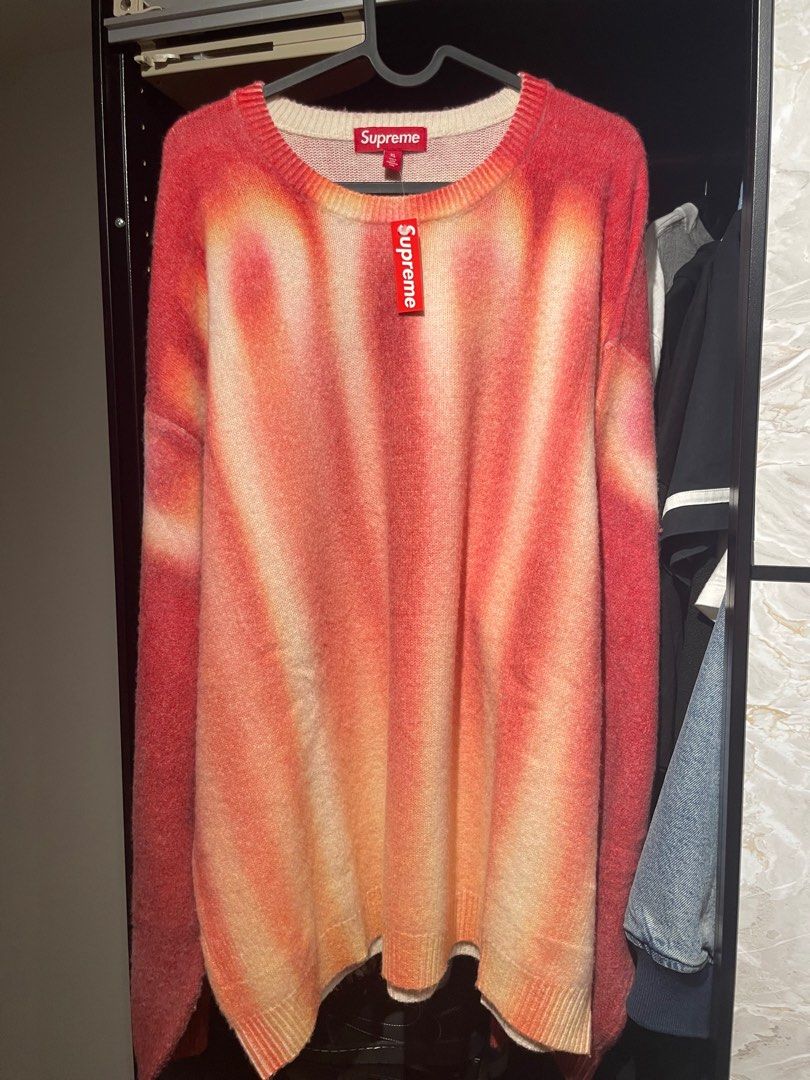 Supreme Blurred Logo Sweater RED Lサイズ-