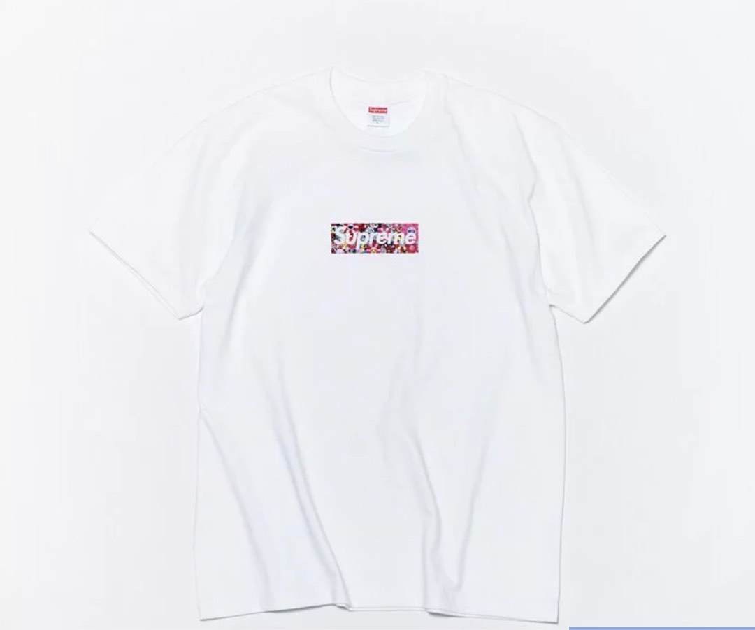 Supreme X 村上隆Box Logo Tee, 名牌, 服裝- Carousell