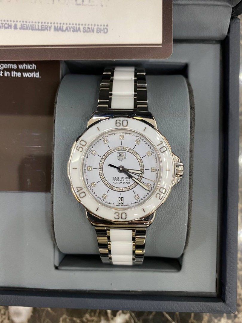 TAG HEUER LADY FORMULA 1 REF WAU2211 DIAMOND DIAL 37MM AUTOMATIC