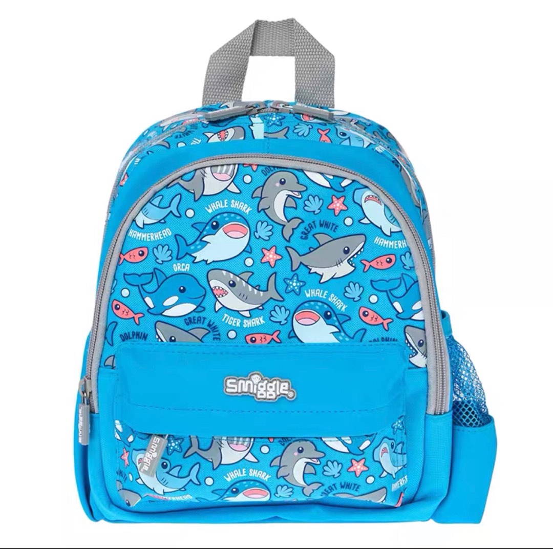 Teeny Smiggle Sharks Backpack Bag, Babies & Kids, Going Out, Diaper ...