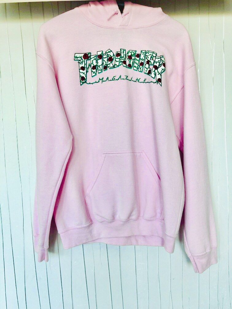 White thrasher hoodie best sale women's