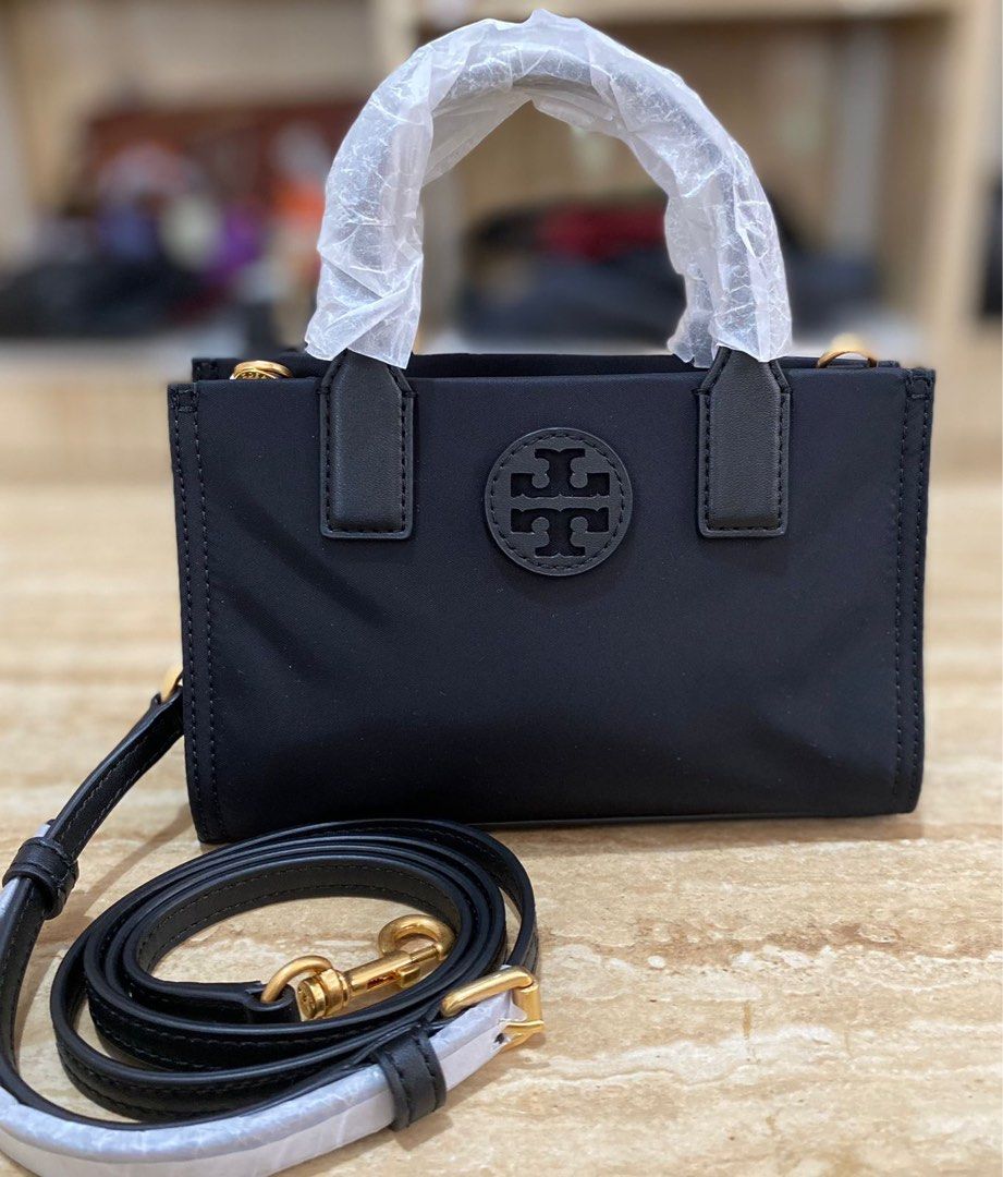 Tory Burch Ella Nylon mini Tote Black BACA KETERANGAN