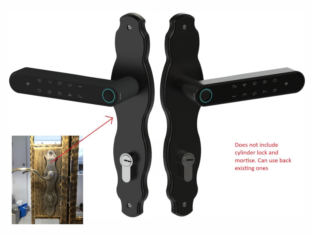 Tuya Smart Digital Gate Lock BTO HDB Gate, Fingerprint Bluetooth APP