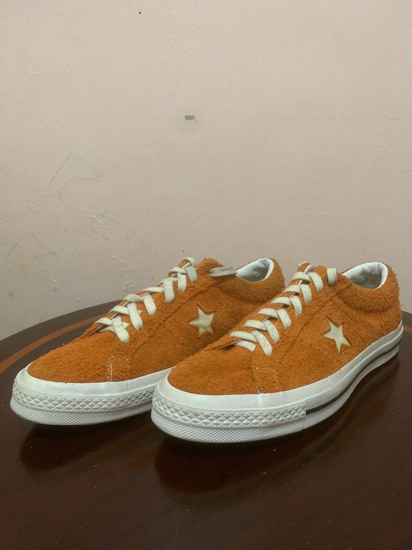 UK 10 Converse One Star Ox Vintage Suede Bold Mandarin Men s