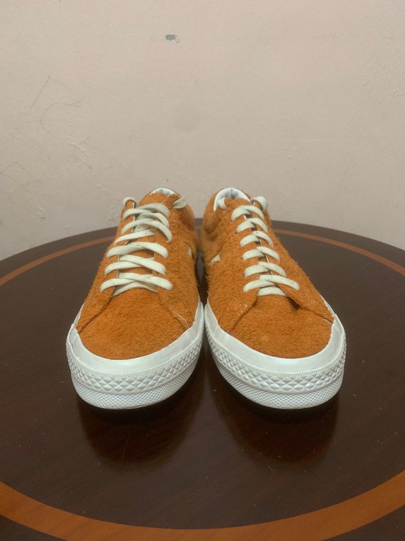 UK 10 Converse One Star Ox Vintage Suede Bold Mandarin Men s