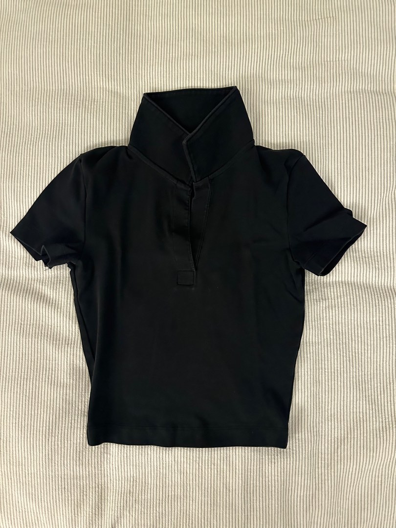 Uniqlo Cropped Skipper Short Sleeve Polo Shirt