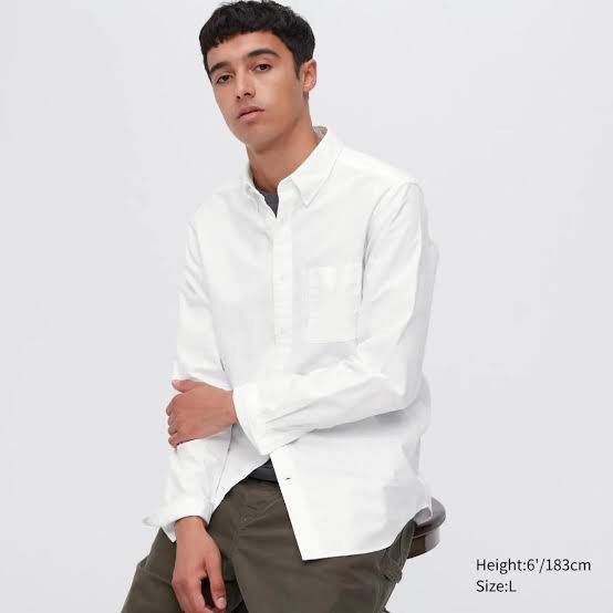 Uniqlo white long sales sleeve