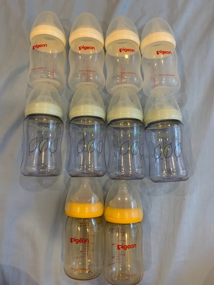 Used Pigeon Bottles, Babies & Kids, Nursing & Feeding, Breastfeeding & Bottle Feeding on Carousell
