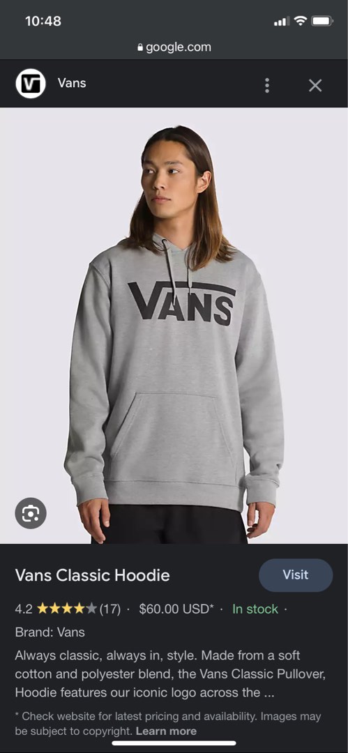 Vans hoodie, Women's Fashion, Coats, Jackets and Outerwear on Carousell
