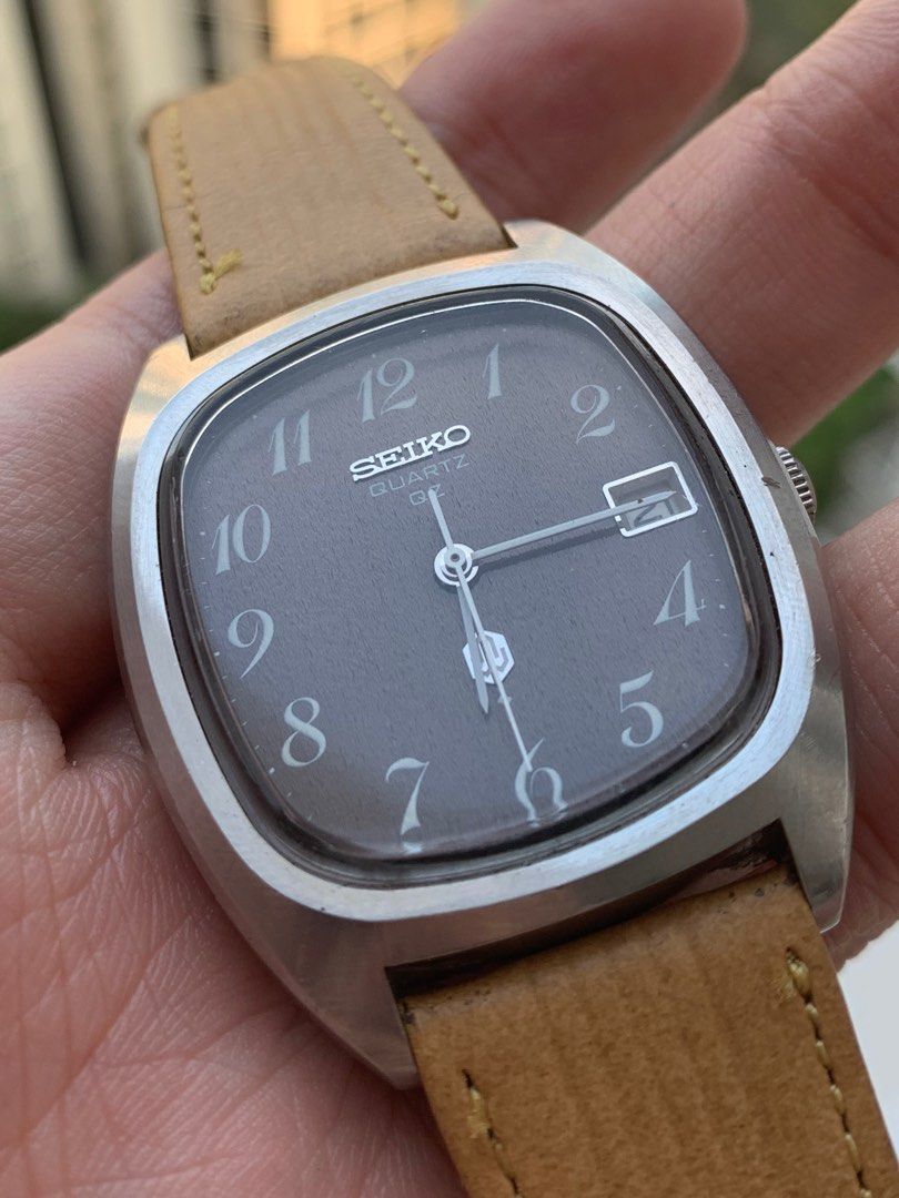Very Rare Seiko cushion case breguet numerals brown bark texture dial