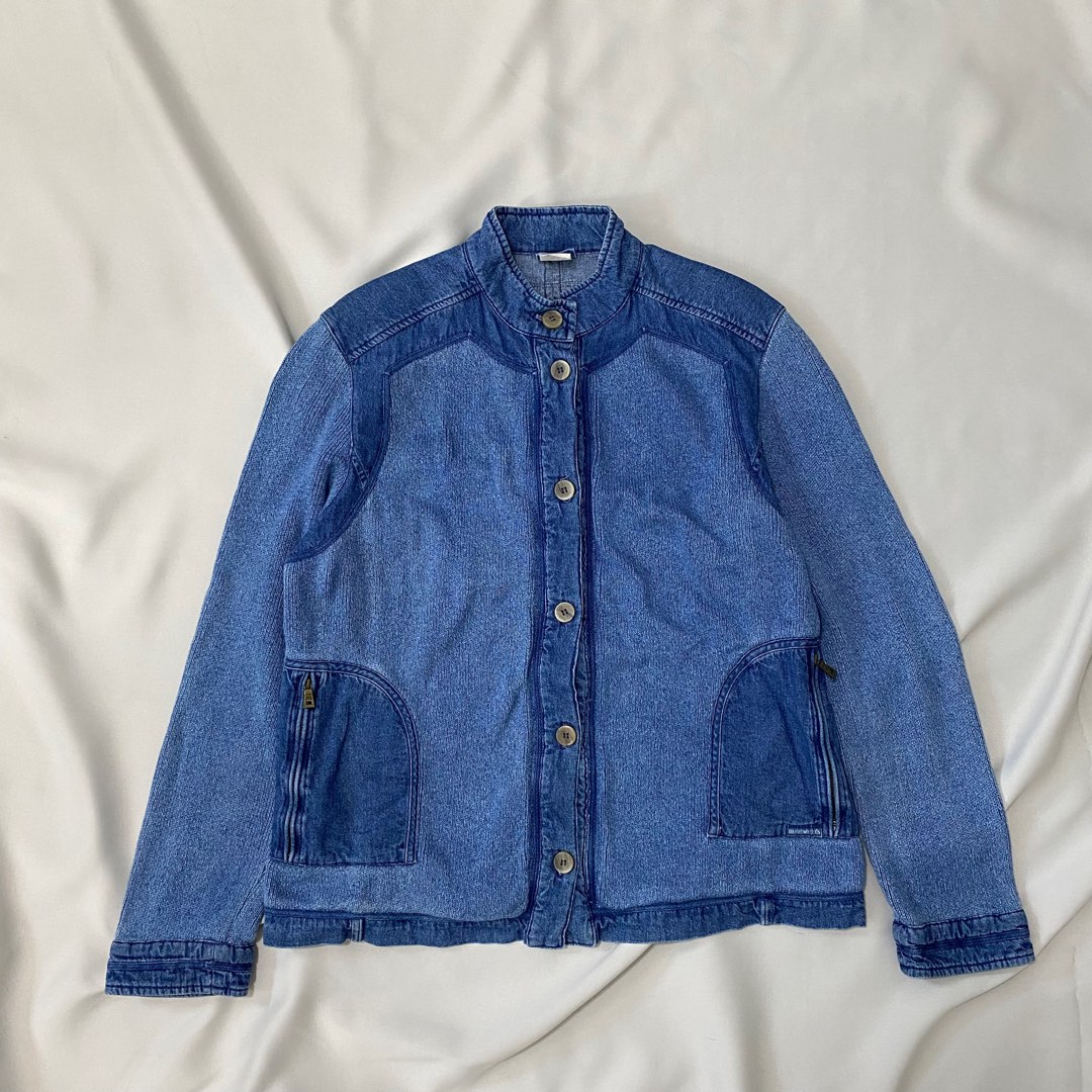 Vintage Blue Willis Knitted Denim Jacket on Carousell