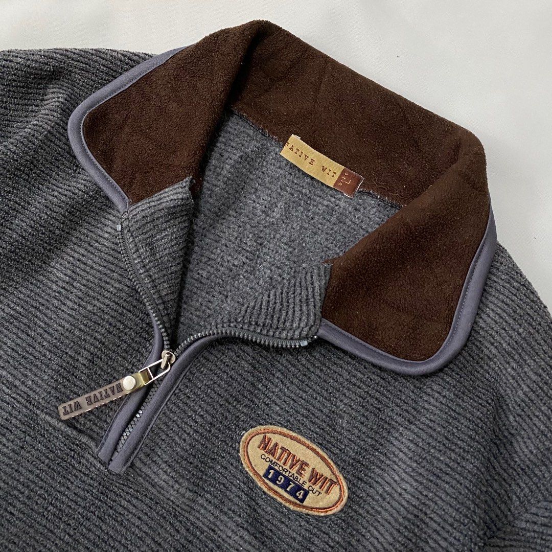 Vintage Native Wit Halfzip, Men's Fashion, Activewear on Carousell