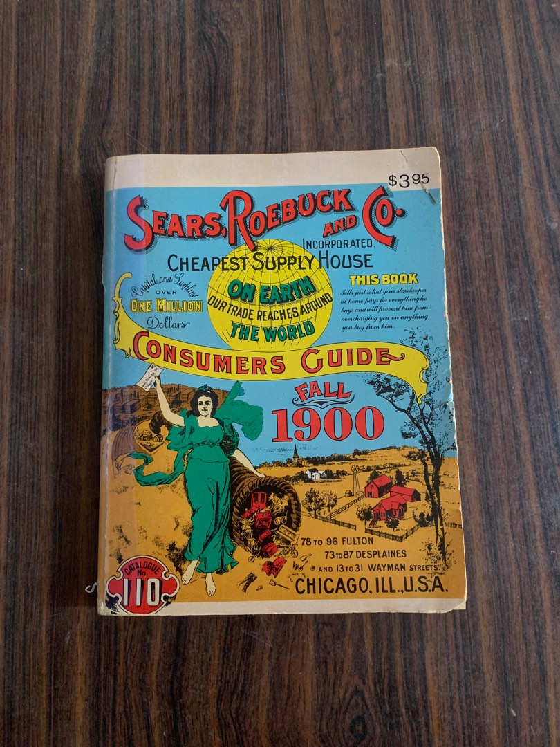 Vintage Sears, Roebuck and Co. Consumers Guide Fall 1900 Catalogue No