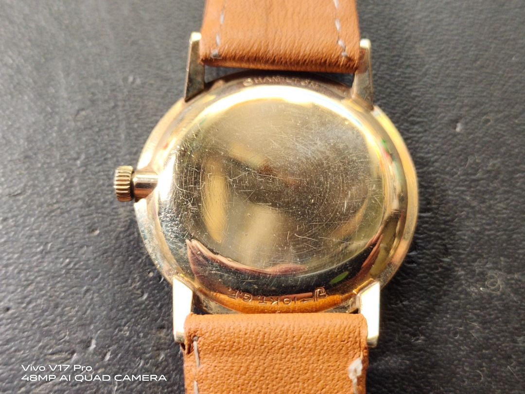 Vtg Hamilton Thinline 10KT Gold Filled Case Mechanical Hand Winding Watch