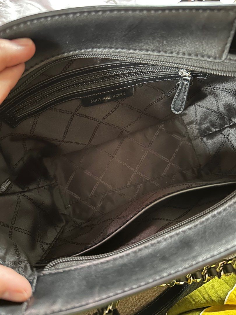 Buy Michael Kors Westley Pebbled Leather Chain-Link Tote Bag