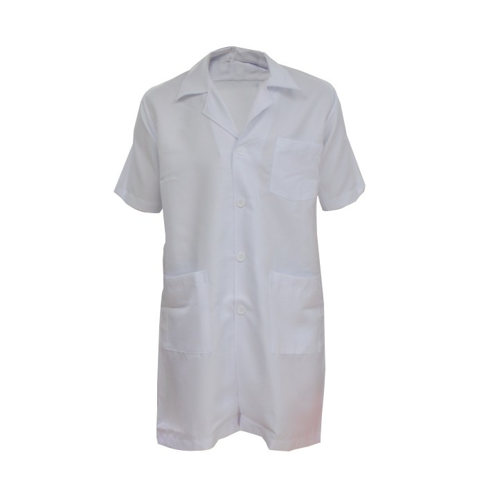 White Short Sleeve Lab Coat (Ready Stock), Women's Fashion, Coats