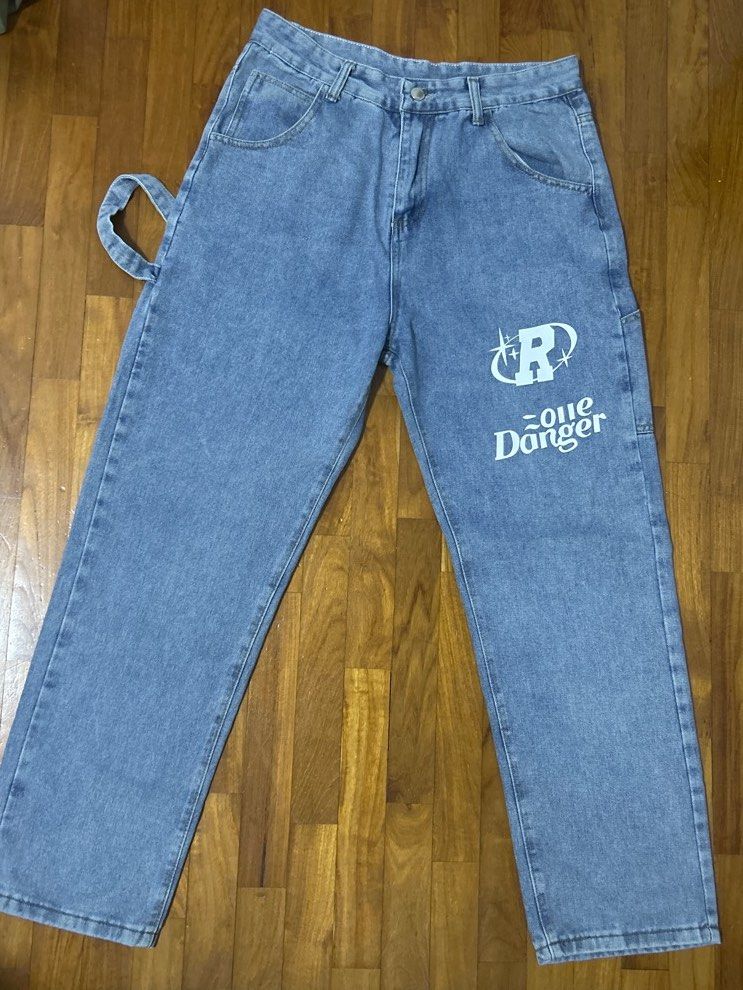 Y2k jeans loose baggy (light blue)