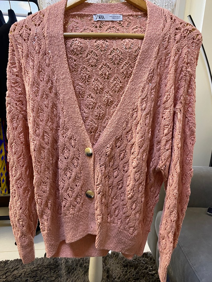 Zara Crochet Cardigan on Carousell