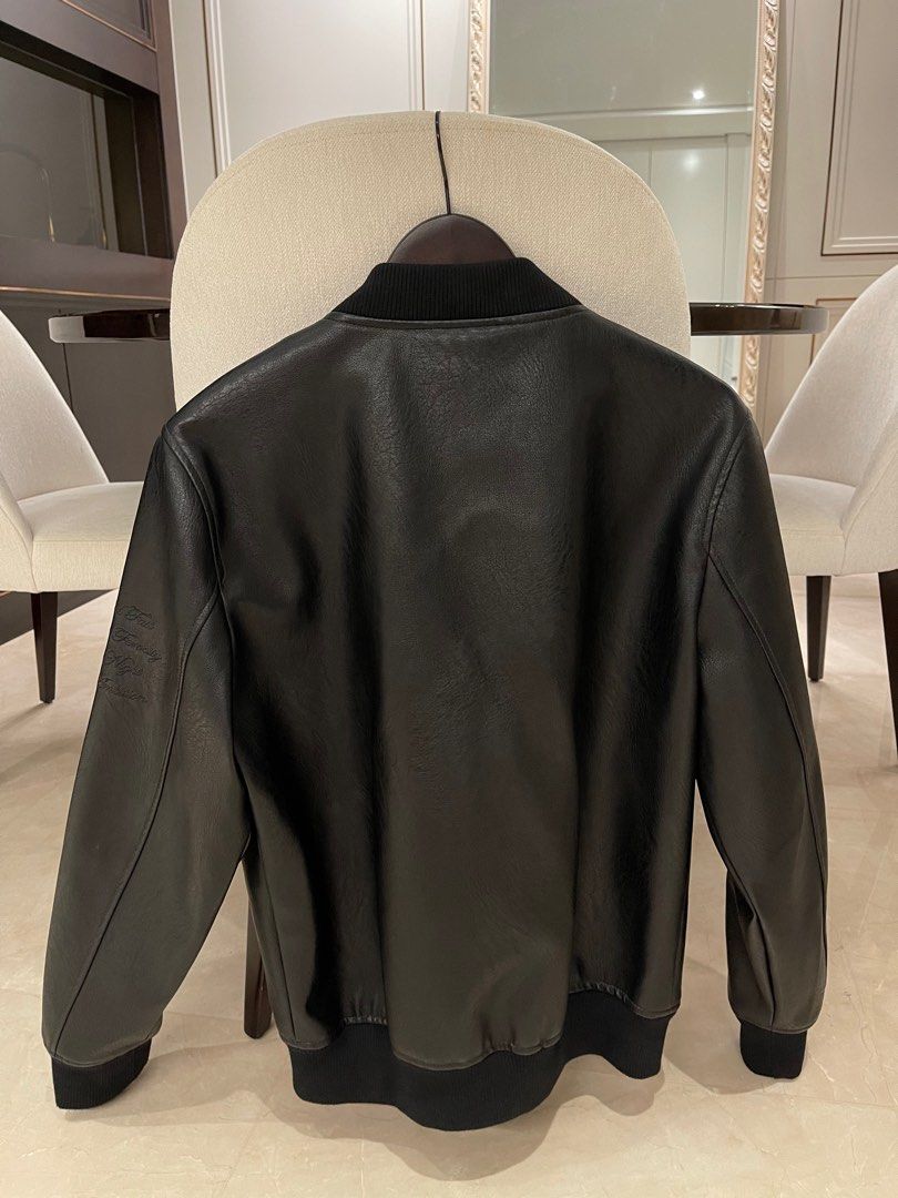 Faux leather bomber jacket zara online