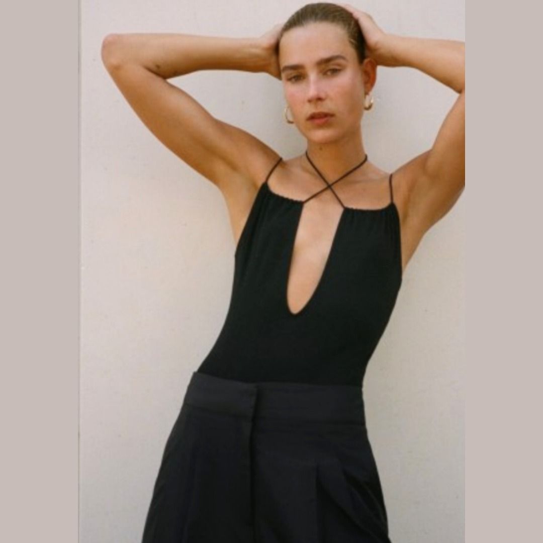 Zara plunge bodysuit best sale