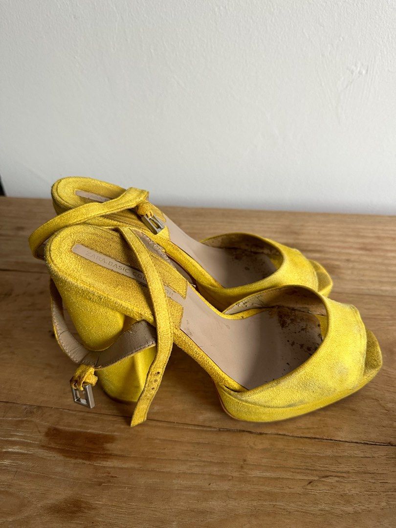 Zara yellow hot sale shoes