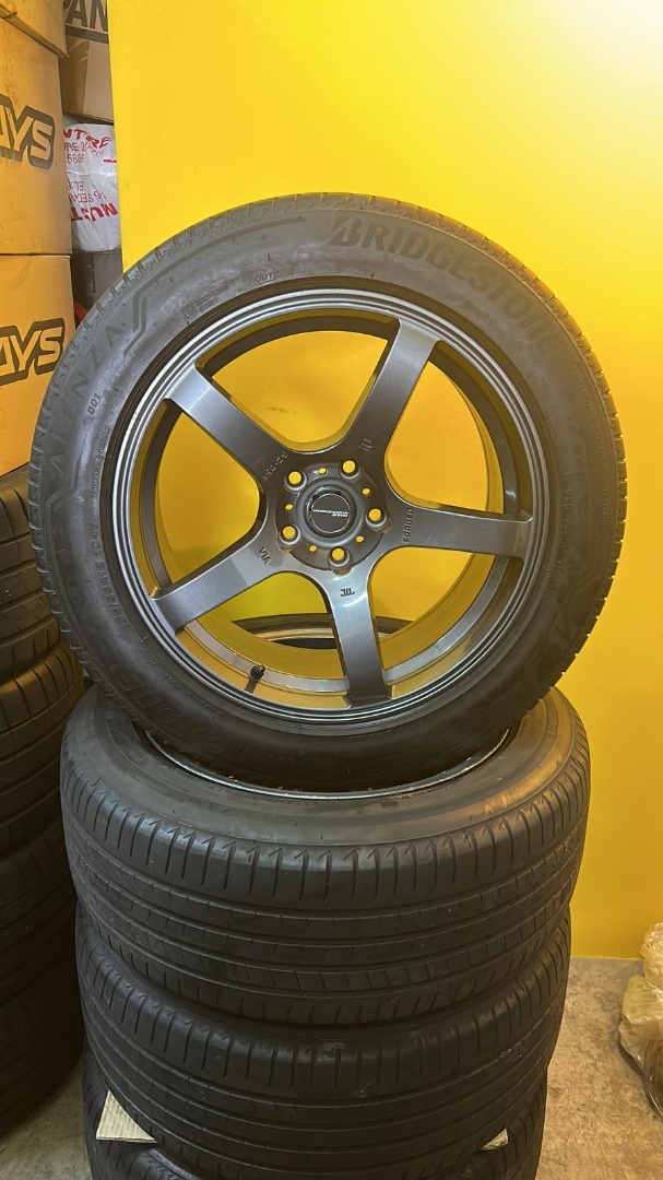 18" rims & Bridgestone tyres, Car Accessories, Tyres & Rims on Carousell