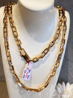 Genuine Real 18K Saudi Gold Necklace 18 w/ Barrel pendant design 3.5g