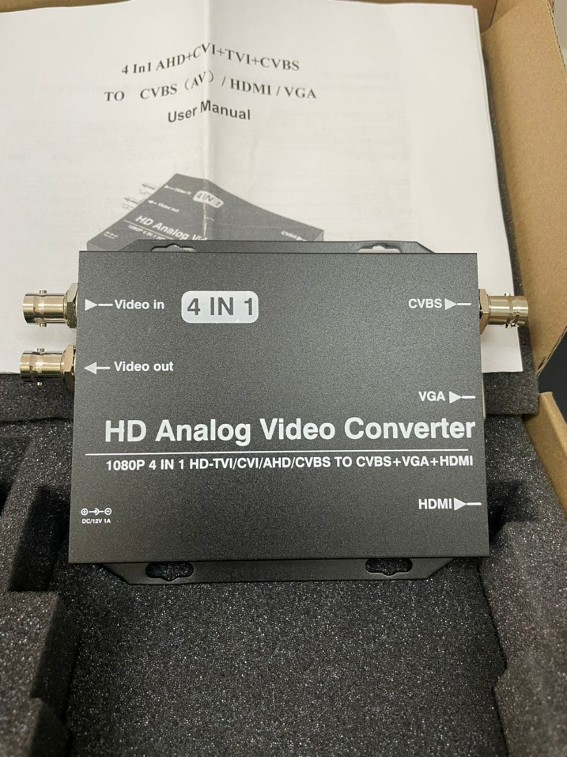 4in1 Analog Video Converter AHD CVI TVI SDI to CVBS HDMI VGA